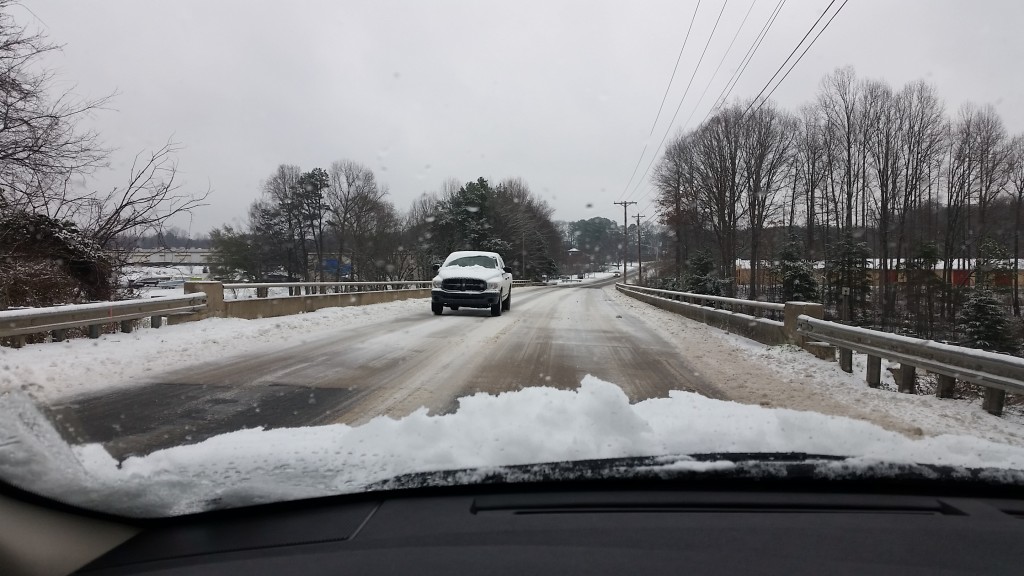 Ice on Westmoreland bridge