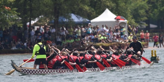 Dragon boat racing is one of the most popular attractions at the annual Asian Festival.  PHOTO COURTESY OF ANDREA LEE