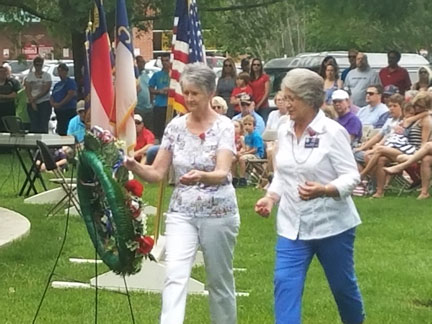 Ladies Auxiliary place a wreath every year