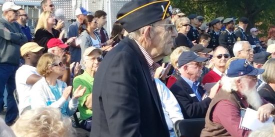 Marine Rod Whisnant stood during the Marine Corp hymn. He passed away last year