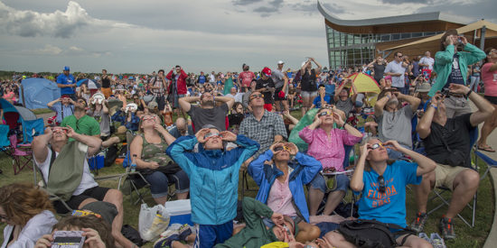 Viewing the total solar eclipse. Homestead National Monument. Ph