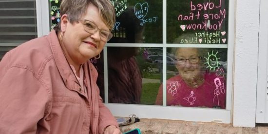 Becky Morton visits her mom, Louise Knox, 95, at Autumn Care.