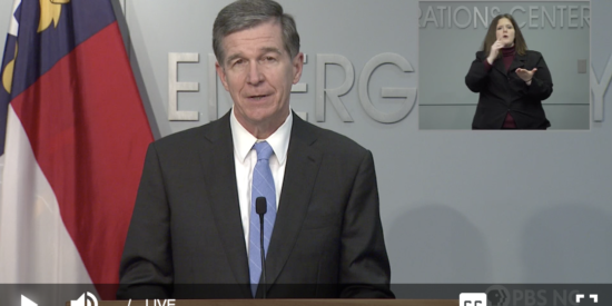 Gov. Cooper at March 11 press conference