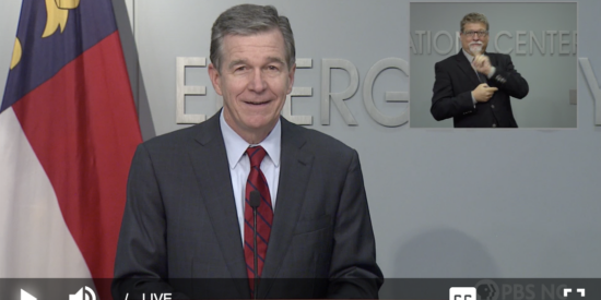 Gov. Cooper at press conference Aug. 4