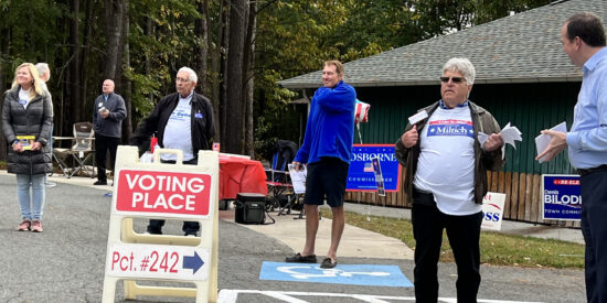 Candidates campaigning at Pct #242