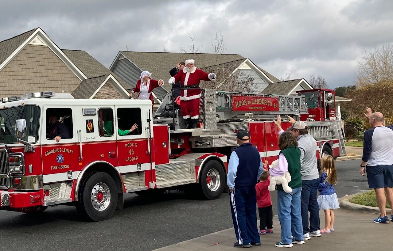 Mr. & Mrs. Claus were at Baileys Glen Christmas parade Cornelius Today