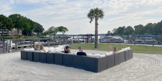 The beach area outside of Port City Club / Photo by Jason Benavides