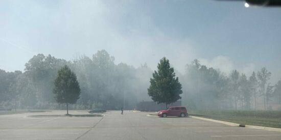 Smoke from mulch/debris fire / Cornelius Today photo