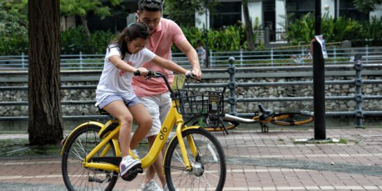 Riding bikes, hiking and yoga are all ways families can stay active together.