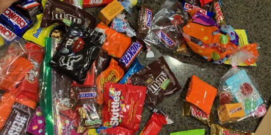 An easy rule of thumb is to toss any remaining Halloween candy by the time Easter comes.