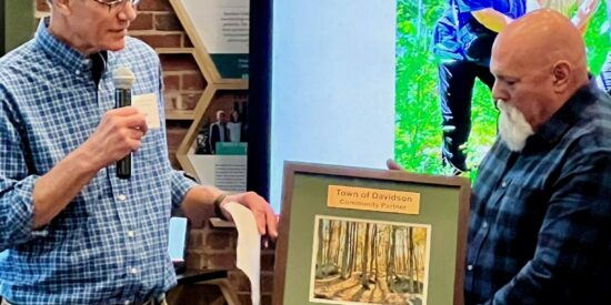 Davidson Mayor Rusty Knox accepts the Davidson Land Conservancy award  photo| Davidson Land Conservancy