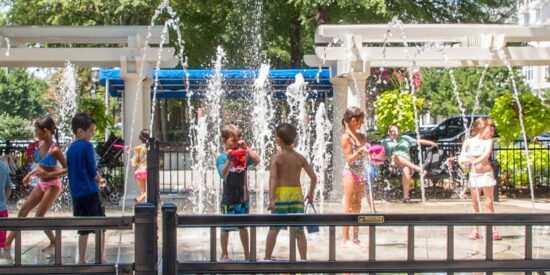 The fountain at Birkdale Village is expected to reopen Labor Day week.  Photo | MVP Properties file