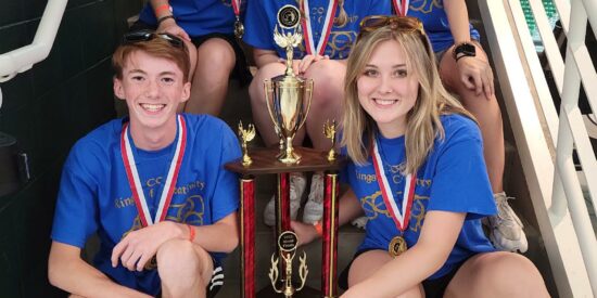 Odyssey of the Mind (L-R): JP Rosser (10), Sydney Baker (12), Ari Aubart (12), Ashlyn Ayers (12), Kate Baker (12) Coach: Joanie Baker