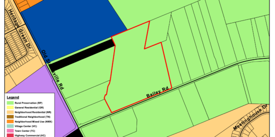Cornelius Business Park property outlined in red