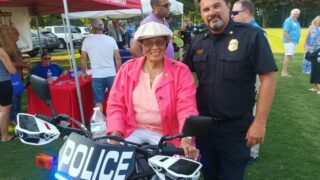 US Rep. Alma Adams, Major Tony Sharpe at National Night Out last year