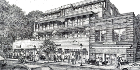 Clark Row sketch submitted to Davidson in August 2023 by the applicants.