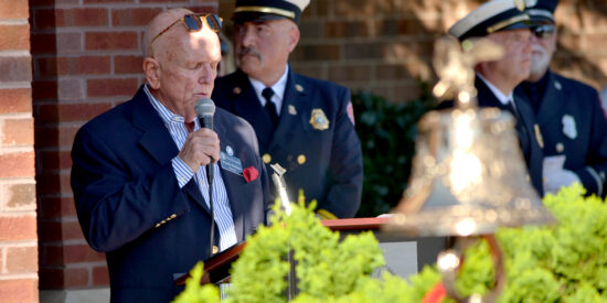 Cornelius Mayor Woody Washam at the 9/11 Anniversary Ceremony / Photo by Jason Benavides