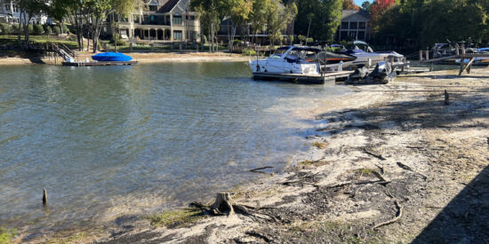 Lake Norman water level Oct. 2023