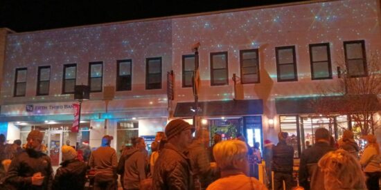 Light show set to music in Davidson | Photo: Cornelius Today