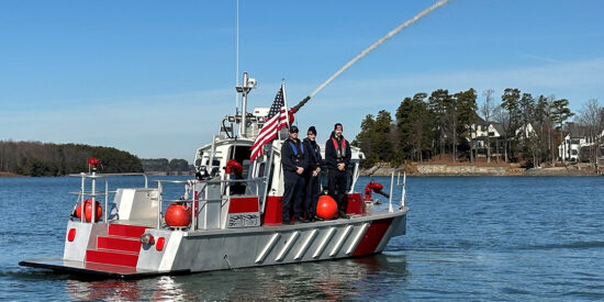 On deck: Firefighters EJ MCCormick, Colin Ballew, and Nick Coats