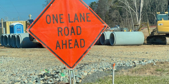 Construction on Nantz Rd and W. Catawba