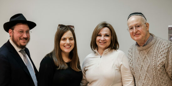 Chabad of Lake Norman co-directors Rabbi Chaim and Chaya Greenberg with community leaders Budd and Leslie Berro 