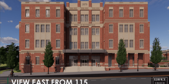 Rendering of new Huntersville Town Hall