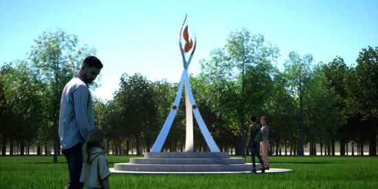 Davidson Veterans Monument rendering