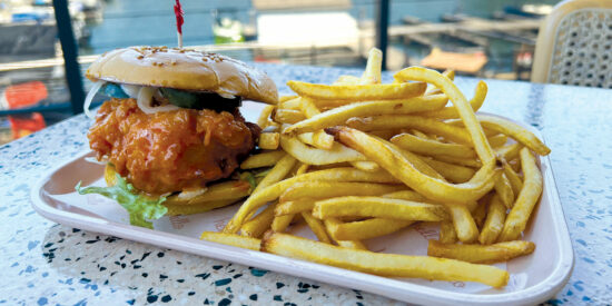 Hello, Sailor: Spicy chicken sandwich with fries