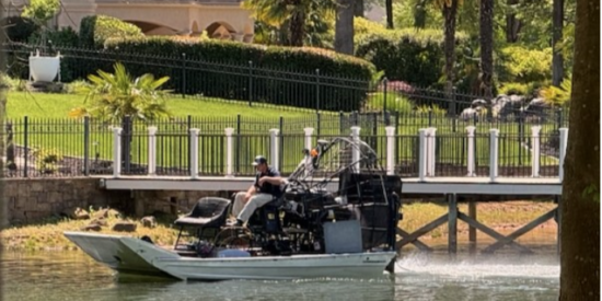 Lyngbya treatment airboat