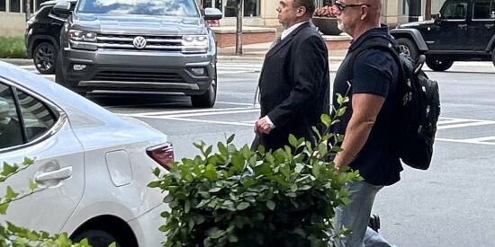 Palmiter outside court