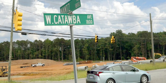 Construction on W Catawba and Nantz / Photo by Jason Benavides