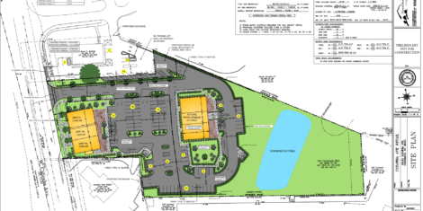 Site plan for commercial project on W. Catawba