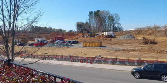 Site preparation for new townhomes on Magnolia Estates