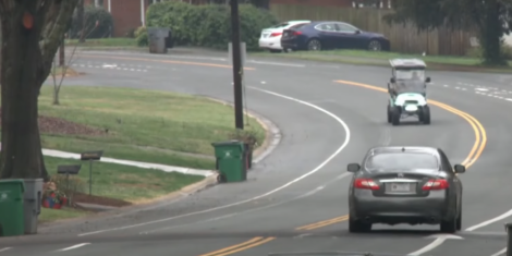 Golf carts on streets | Photo: WCNC screenshot