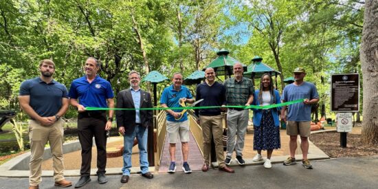Legion's Park ribbon-cutting May 13. Photo: Jason Benavides