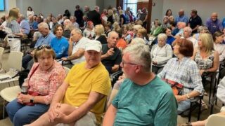 Hundreds attended the Greenberg Gibbons hearing June 2. Photo: Dave Vieser