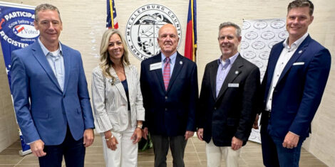 From left: Todd Sansbury, Susan Johnson, Woody Washam, Michael Osborne and Robert Carney